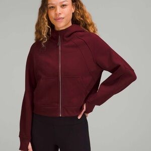Lululemon Scuba Oversized Full Zip Hoodie Red Merlot